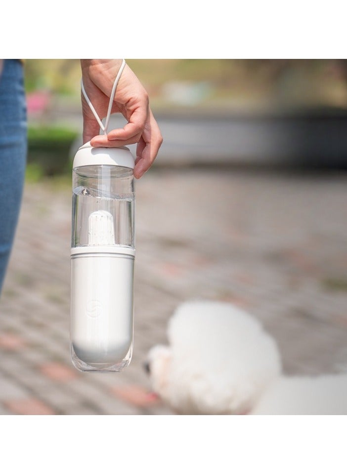 Generic Dog Water Bottle, Portable Leak Proof Pet Travel Water Bottle, Lightweight And Convenient Portable Pet Drinking Cup, Cat And Dog Special Water Feeder, (Pet tumbler-white) - Image 2