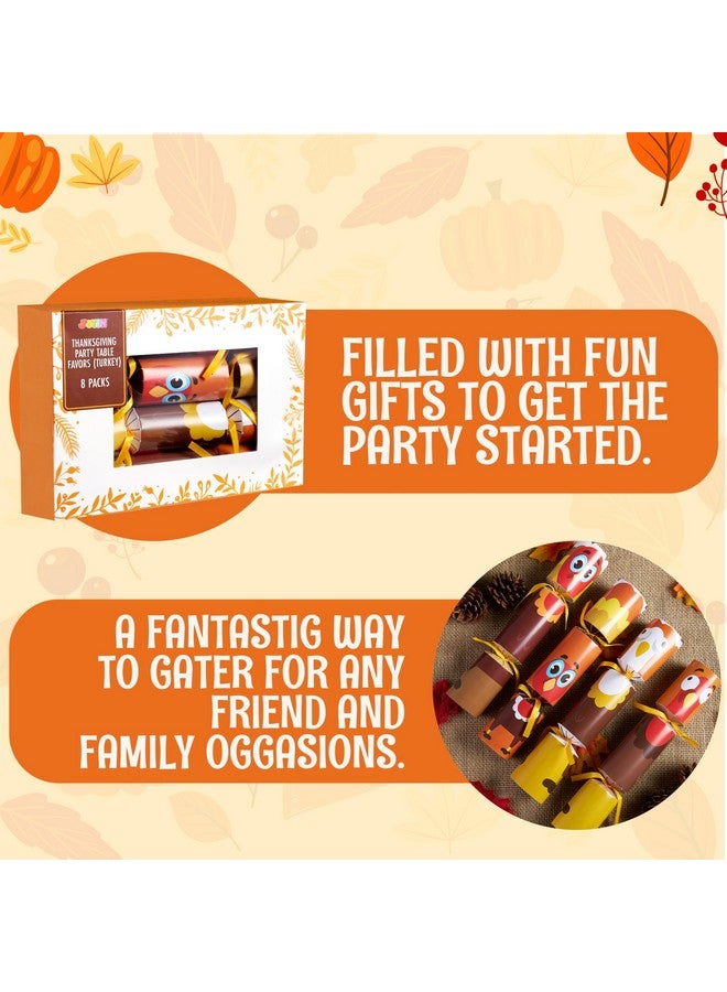 JOYIN 8 Pack Thanksgiving Party Favor,Turkey Style Thanksgiving Cracker,Party Games For Fall Holiday, No Snap Party Table Favor Set With Joke Dice & Gifts,Thanksgiving Holiday Cracker For Kids Adults - Image 5