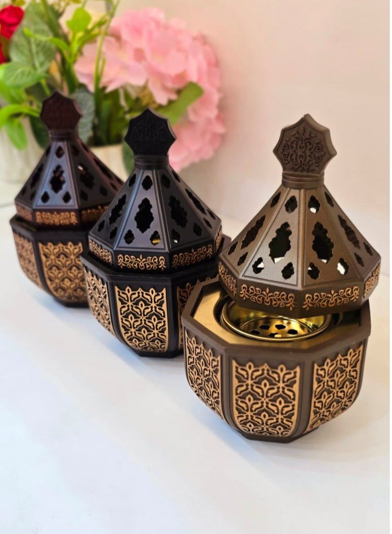 Damanhoor 12Pieces Charcoal Incense Burner Bakhoor Burner Oud Frankincense Resin Incense Burner  for Yoga Spa and Aromatherapy Office & Home Decor