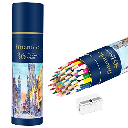 finenolo 36 Pack Colored Pencils for Adult Coloring Books, Soft Core, Art Drawing Pencils for Artists Kids Beginners, Coloring Pencils Set with Sharpener for Coloring, Sketching, Painting - Image 1