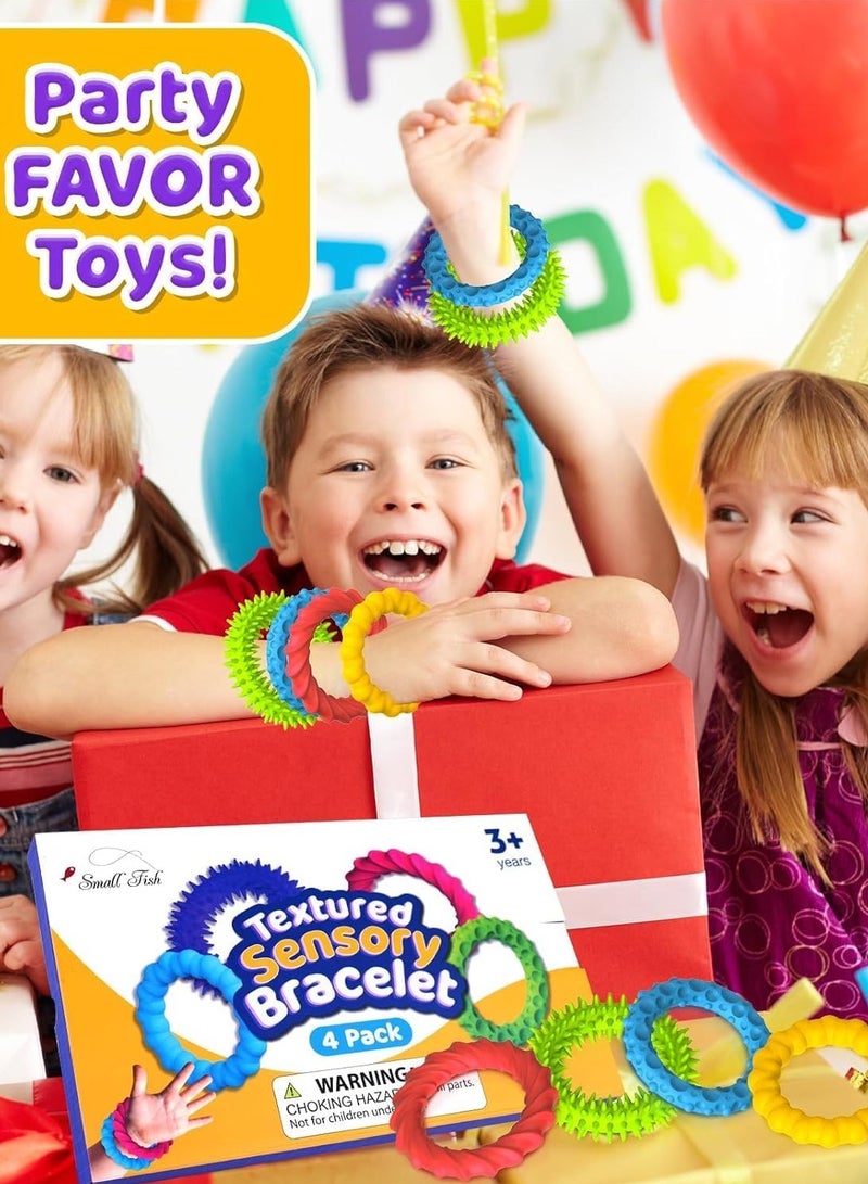 هالامودو 4 قطع لعبة حسية لتخفيف التوتر - أساور مطاطية قابلة للتمطيط للأطفال والكبار - ألعاب مضادة للقلق تساعد على التركيز والاسترخاء (من السيليكون) - Image 5