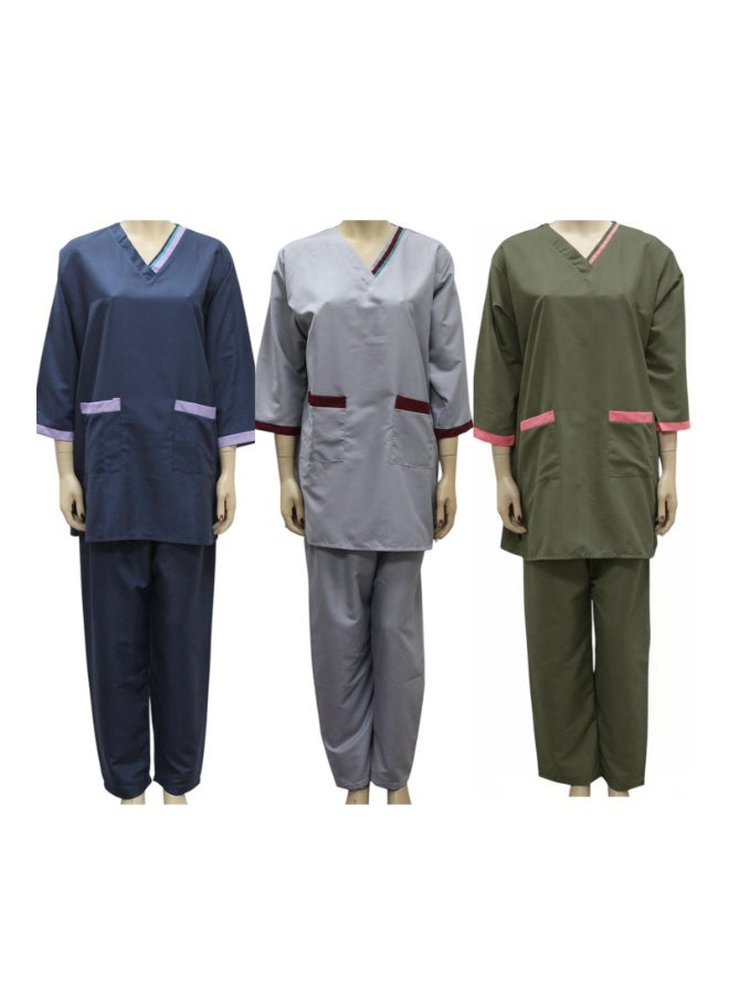 3 Pieces Uniform Cleaning Suit for Domestic Workers - Image 1