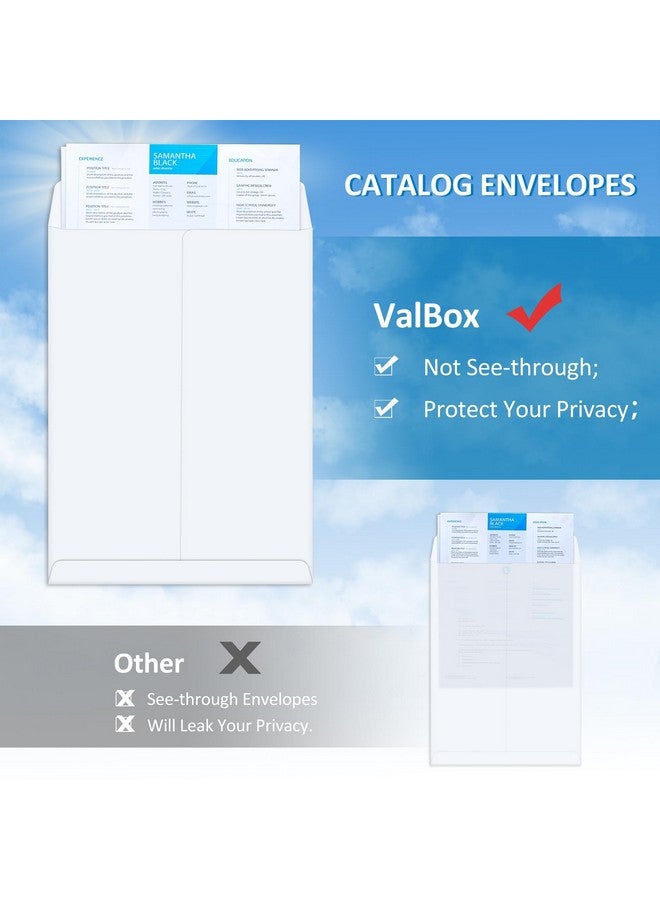 ValBox 6X9 Self Seal Security Catalog Envelopes 250 Count Small White Envelopes For Mailing Storage And Organizing - Image 5