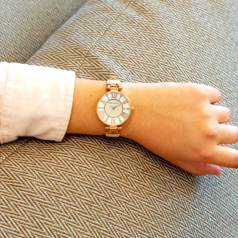 Anne Klein Women's 10/9918RGLP Rose Gold-Tone Watch with Leather Band - Image 2