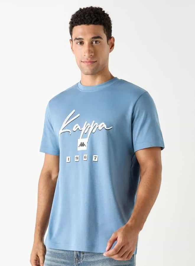 Kappa Kappa Logo Print Crew Neck T-shirt with Short Sleeves