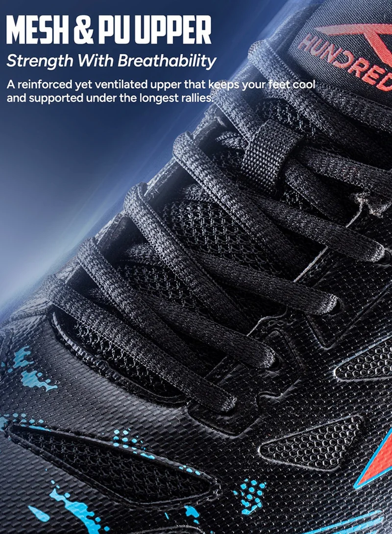 HUNDRED Black/Blue/Orange HUNDRED Razor Unisex Badminton Shoes  | Best Price UAE