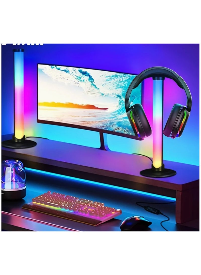 أضواء ألعاب USB . إضاءة محيطية LED . مصباح ألعاب مكتبي . إضاءة ملونة للحفلات . إضاءة سطح المكتب المتغيرة الألوان . إضاءة RGB بدون تطبيق . حامل سماعات مكتبي مضيء . مصابيح ديكور للغرف . إضاءة ألعاب بدون بطارية . مصباح ألعاب بجانب الشاشة  - Image 2