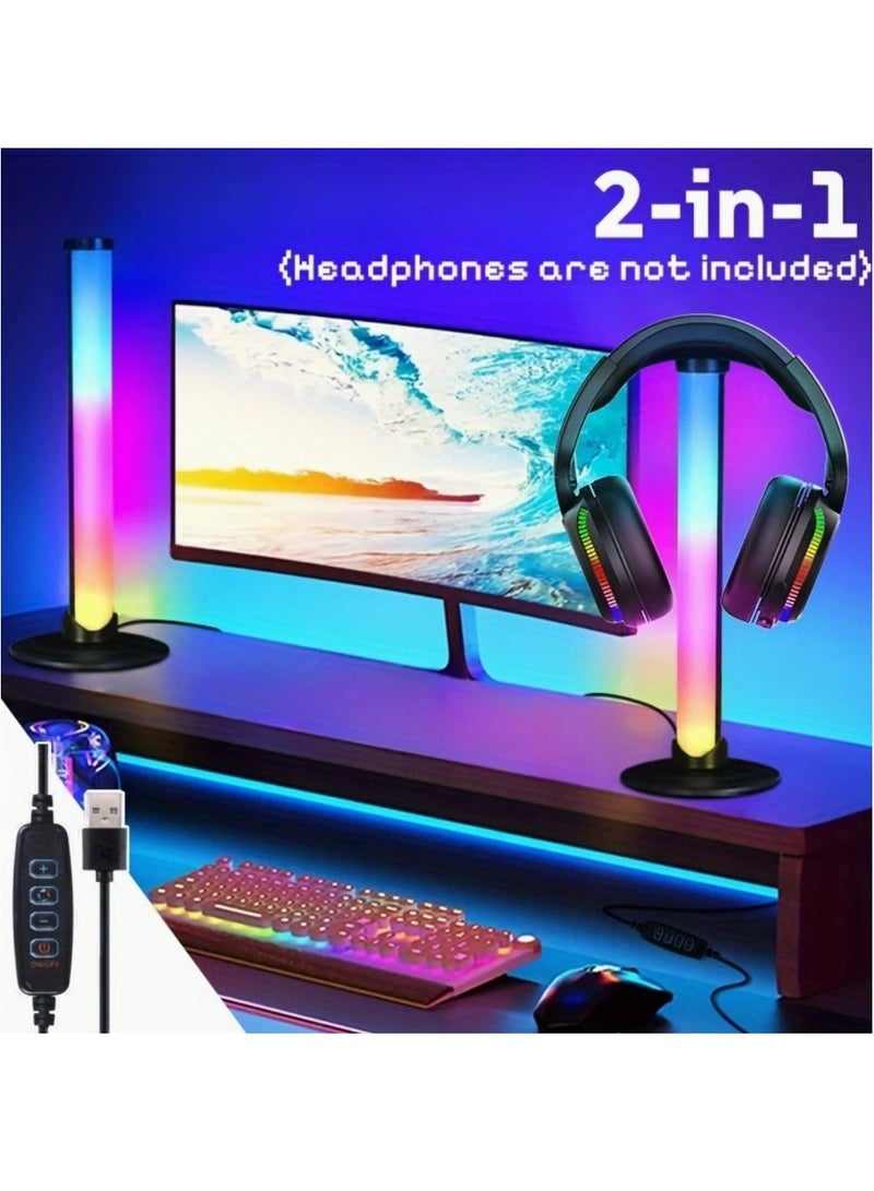 أضواء ألعاب USB . إضاءة محيطية LED . مصباح ألعاب مكتبي . إضاءة ملونة للحفلات . إضاءة سطح المكتب المتغيرة الألوان . إضاءة RGB بدون تطبيق . حامل سماعات مكتبي مضيء . مصابيح ديكور للغرف . إضاءة ألعاب بدون بطارية . مصباح ألعاب بجانب الشاشة  - Image 5