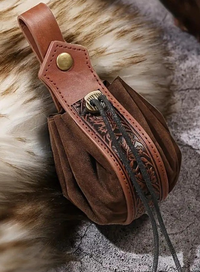 M-YOUNG DND Dice Pouch,Medieval Embossed Faux Leather Belt Pouch, Retro Renaissance Portable Belt Bag Coin Purse Dice Bag (Black) - Image 5