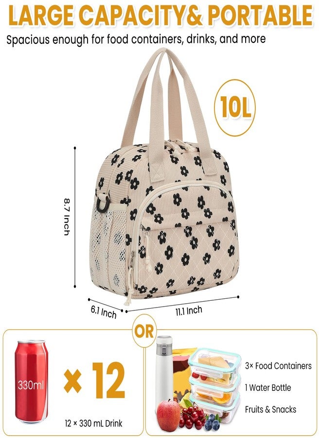 ELONGRIVER Insulated Lunch Bag for Women, Kids Girls, Floral - Image 3
