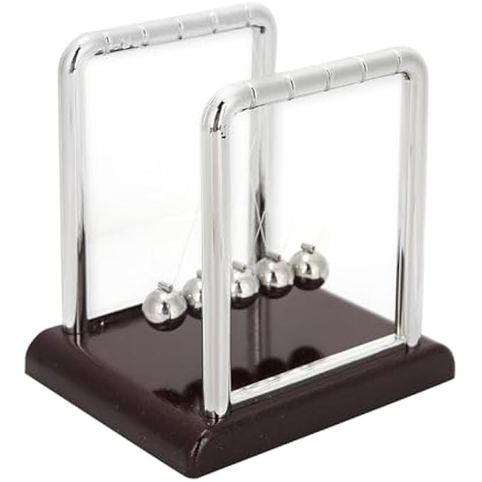 CHICIRIS Newtons Cradle Pendulum, Educational Metal Balanced Ball Toy Desk Physics Science Home Table Decoration, for Adult Stress Relief,Interesting Metal Decorations for Study - Image 1