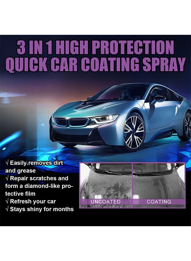رايهونغ 3 في 1 بخاخ طلاء سريع عالي الحماية للسيارة، بخاخ تلميع شمع السيارة، بخاخ سريع التفاصيل للسيارات، يتم طلاء أسطح السيارة وإصلاحها وصقلها لإزالة الأوساخ والشحوم بسهولة 100 مل - Image 2