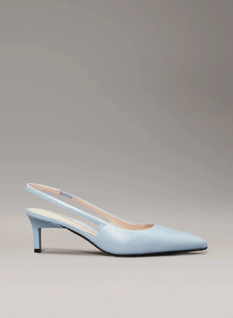 CALVIN KLEIN Leather Slingback Pumps