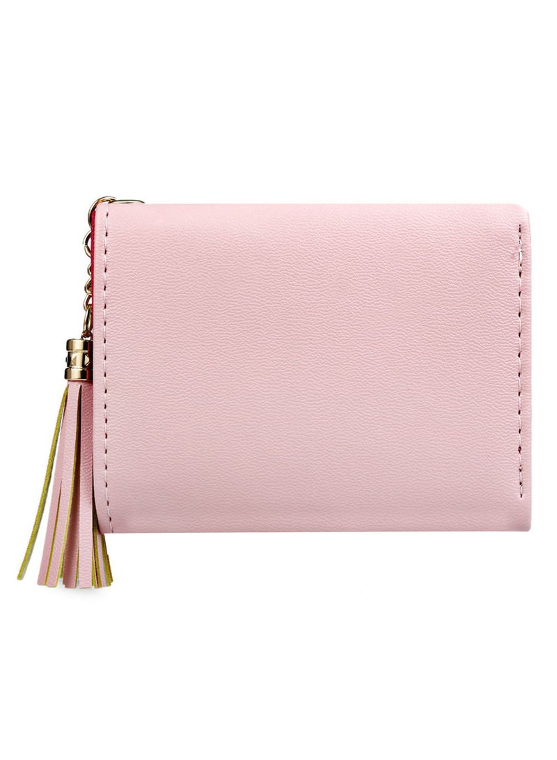 NIBEMINENT Happy For You Tassel Short Wallet Pink  - Image 2