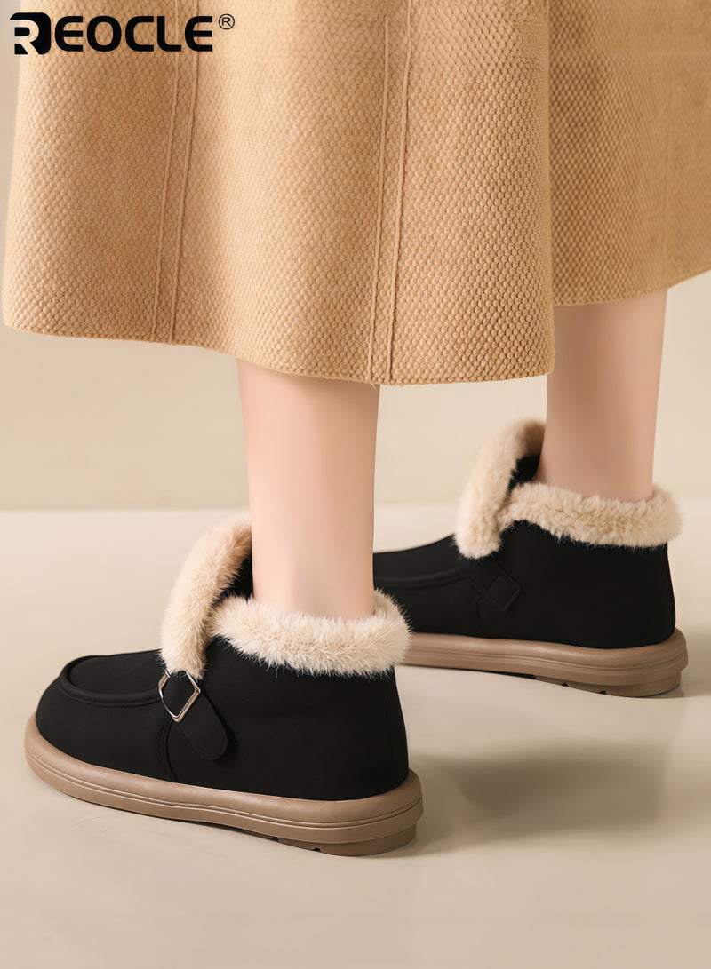 REOCLE Women's Winter Chukka Boots with On-The-Go Comfort and Insulated Design Snow Ankle Boots with Versatile Style for Cold Weather Wear - Image 5