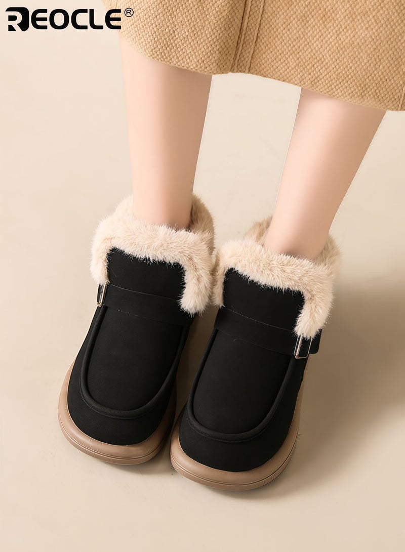 REOCLE Women's Winter Chukka Boots with On-The-Go Comfort and Insulated Design Snow Ankle Boots with Versatile Style for Cold Weather Wear - Image 3