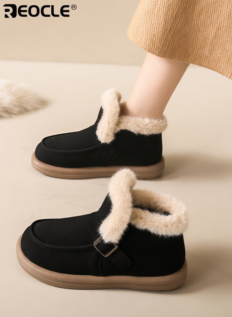 REOCLE Women's Winter Chukka Boots with On-The-Go Comfort and Insulated Design Snow Ankle Boots with Versatile Style for Cold Weather Wear - Image 2