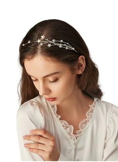 Al Aoyama 8Pcs Golden Moon Star Headband and Hairpin for Women and Girls, Ramadan  - Image 3