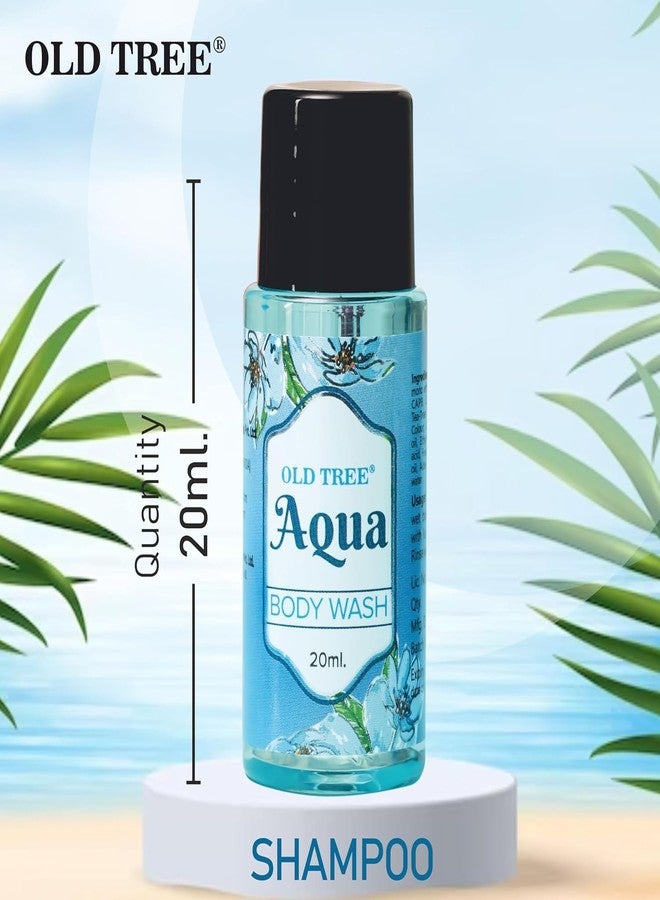 أولد تري مجموعة مستلزمات استحمام فندق أولد تري أكوا شامبو 20 مل - زجاجة شامبو صغيرة الحجم للسفر (عبوة واحدة) للفنادق ودور الضيافة والسفر - Image 2
