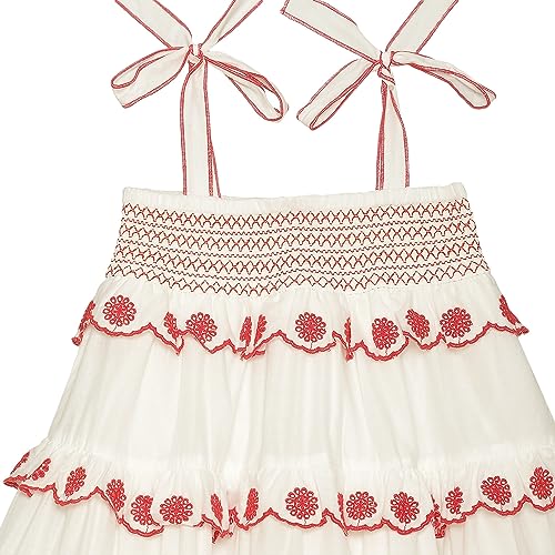 BIBA Girls Cotton Dress(KW5129_White_9) - Image 5
