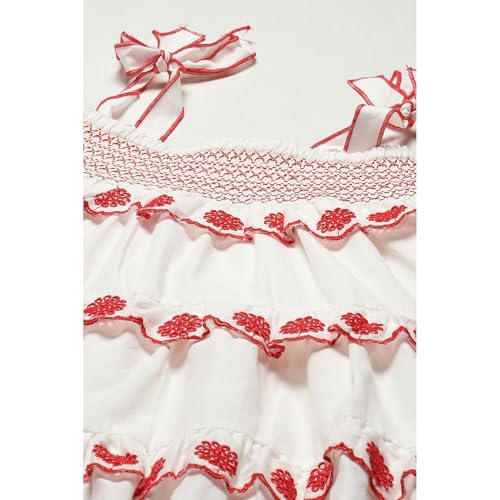 BIBA Girls Cotton Dress(KW5129_White_9) - Image 3