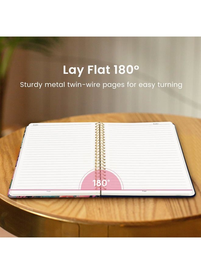 Taja Lined Spiral Notebook Journal for Women A5(5.8" × 8.3"), Cute Hardcover Notebook for Work, School & Note Taking, Pretty College Ruled Journal for Writing, 140 Pages, Midnight Jungle - Image 4