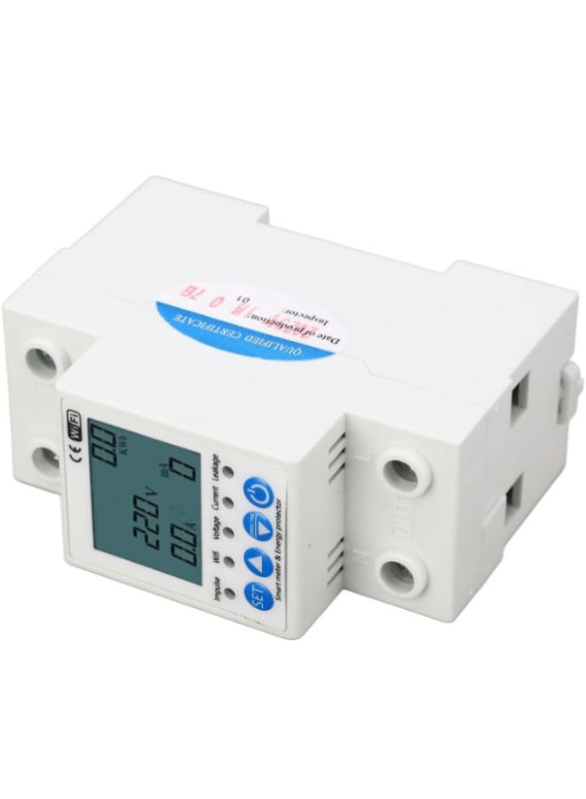 مفتاح حماية من التسرب، قاطع دائرة واي فاي تيار متردد 220 فولت 63 امبير، مراقبة في الوقت الحقيقي ومزود بشاشة led - Image 5