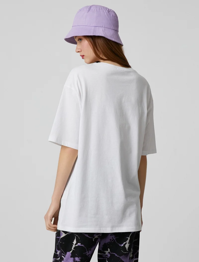 كوتون Anime T-Shirt Oversize Short Sleeve Crew Neck Comfortable Cut