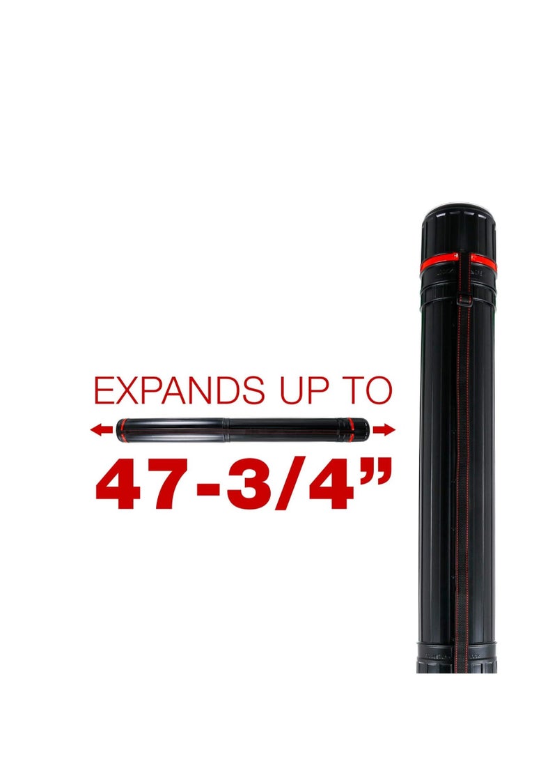 Generic - US Art Supply Large Black Telescoping Drafting Tube: Diameter: 4-7/8 inch OD, 4-1/2" ID, Length: 30-1/4 to 47-3/4 inches - Image 1