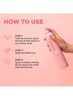 Design.ME HOLD.ME Three-Way Hairspray by DESIGNME | Hairspray with Light, Medium, & High Hold Options | Extra Hold Hair Spray with Thermal Protectors & Vitamin B5 | Scented Hair Setting Spray, (9.5 Oz)  - Image 4