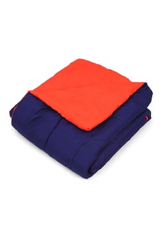 Status Contract Reversible Solid Comforter Double Bed Blanket for Winter//Double/GSM- 220, Dark Blue-Red, 220 X 240 Cm  - Image 4
