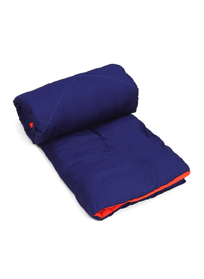 Status Contract - Reversible Solid Comforter Double Bed Blanket for Winter//Double/GSM- 220, Dark Blue-Red, 220 X 240 Cm - Image 1
