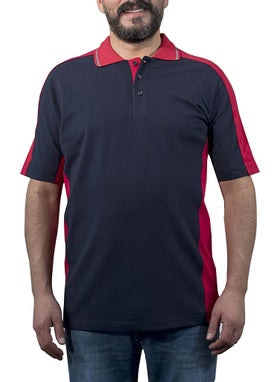 Şensel Sensel, Polo Neck T-Shirt, Navy Blue-Red -136E1392- Tshirt  - Image 1