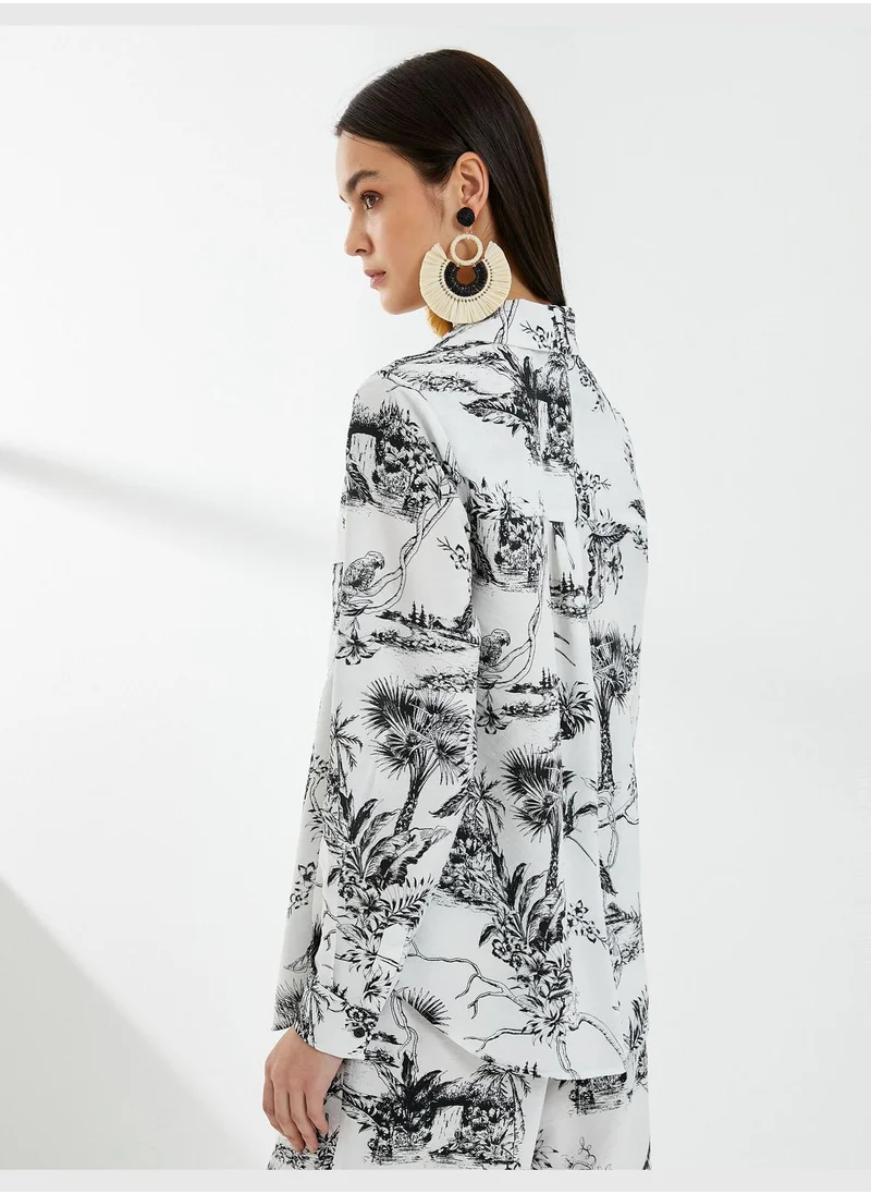 KOTON Viscose Shirt Long Sleeve