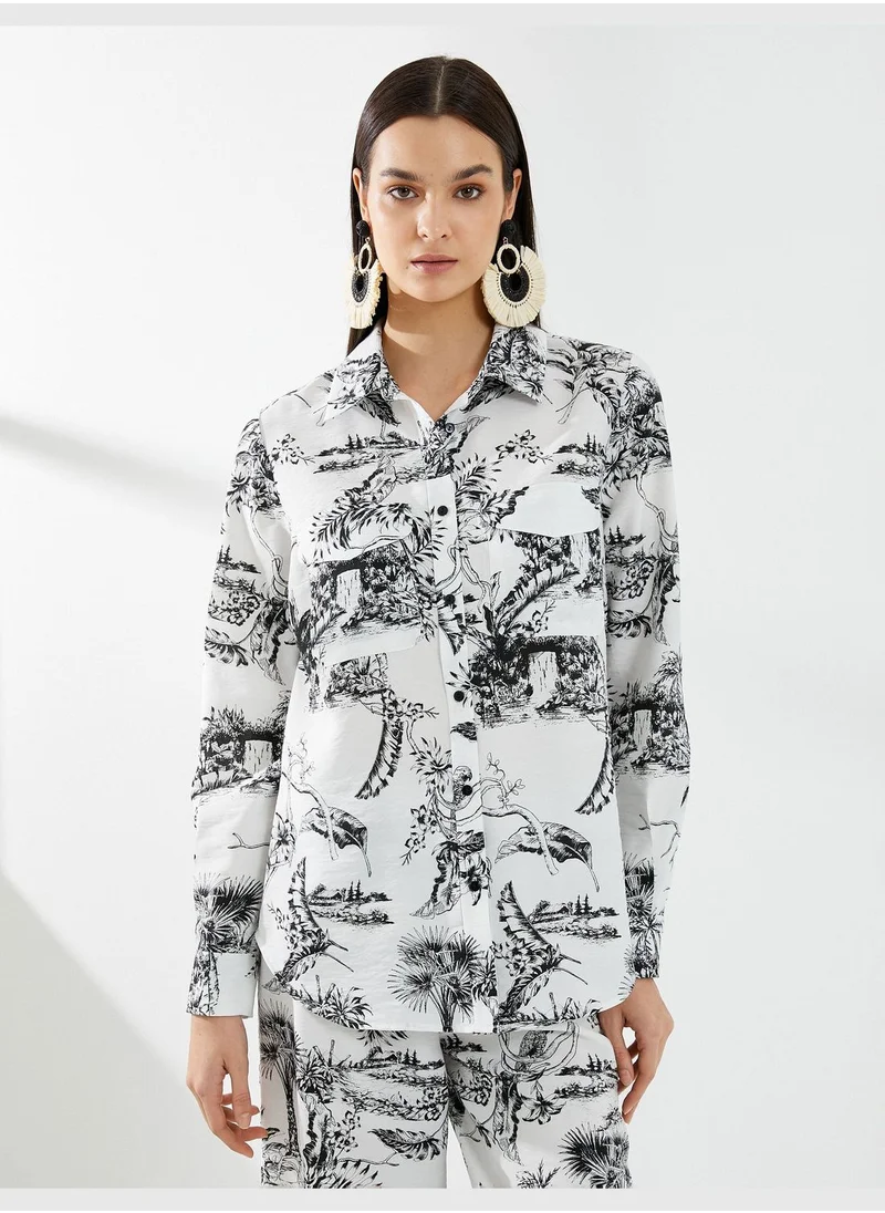 KOTON Viscose Shirt Long Sleeve