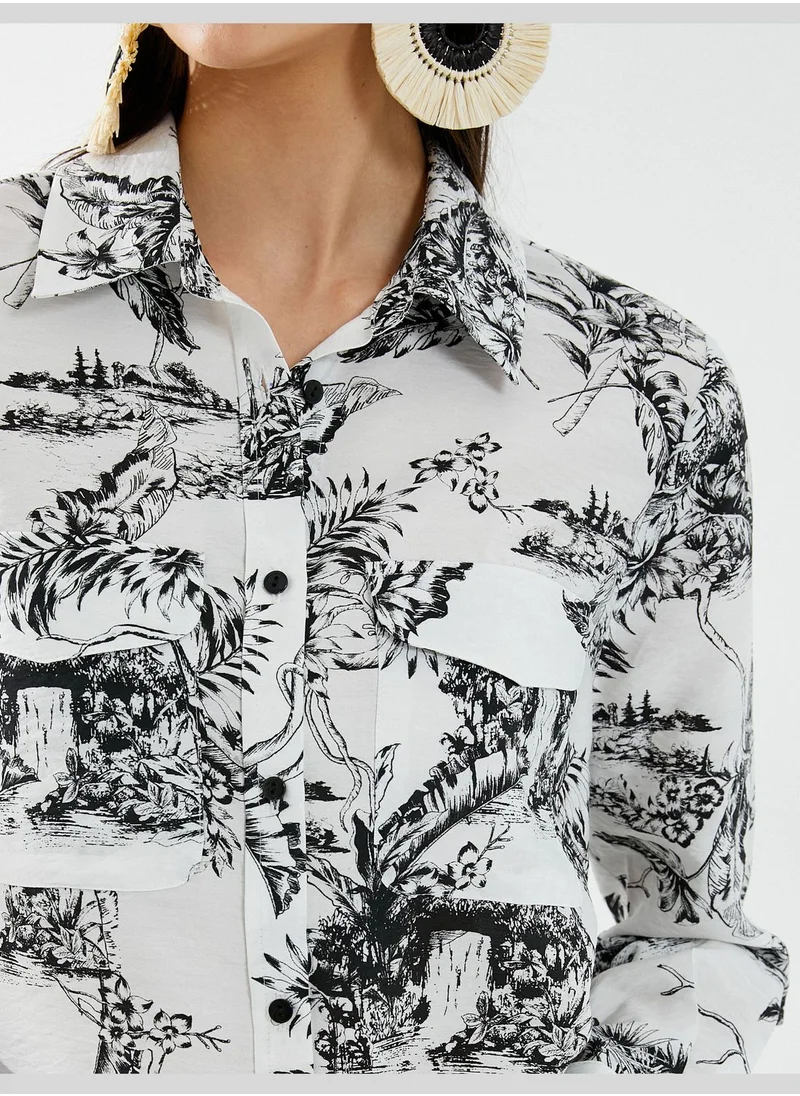 KOTON Viscose Shirt Long Sleeve