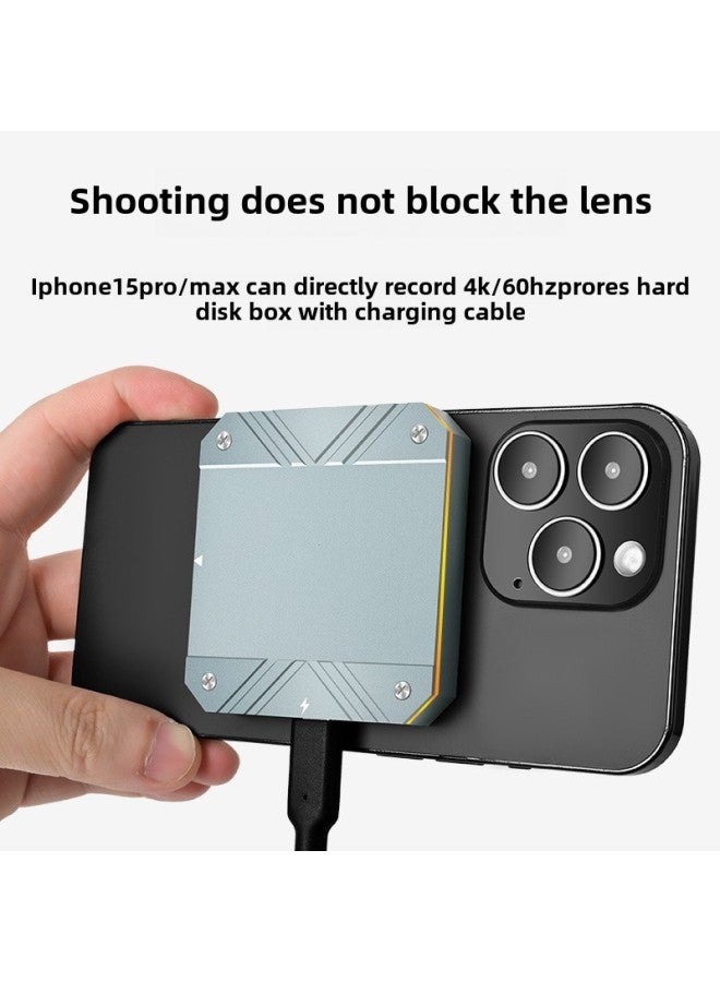 صندوق القرص الصلب M.2 قرص صلب للتبريد المحمول ذو الحالة الصلبة TypeC للهاتف المحمول الخارجي للكمبيوتر صندوق القرص الصلب المغناطيسي - اللون: Xsy09 صندوق القرص الصلب M.2 مغناطيسي واحد - Image 3