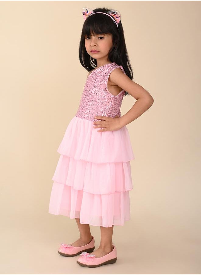 LILPICKS Pink Girls Wear Dresses  - Image 4