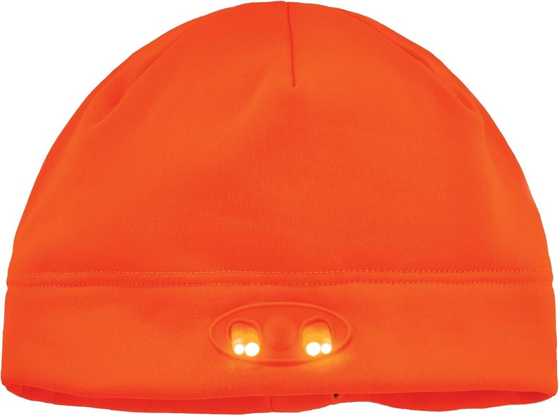 Ergodyne Ergodyne Standard Beanie Winter Hat with LED Lights Orange One Size - Image 1