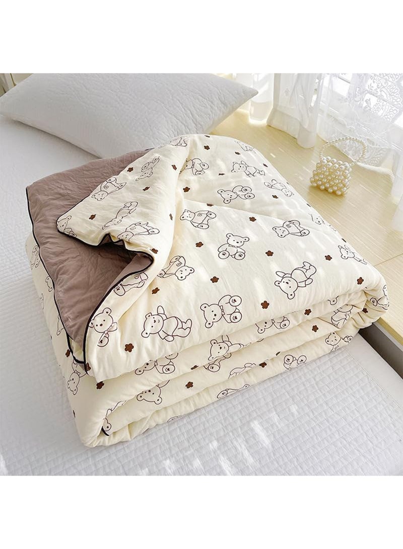 GT-Wheel Jersey Cotton Quilted Toddler Blanket Soft Lightweight Baby Quilt for Boys & Girls Breathable Machine Washable Cozy Crib Blanket - Image 3