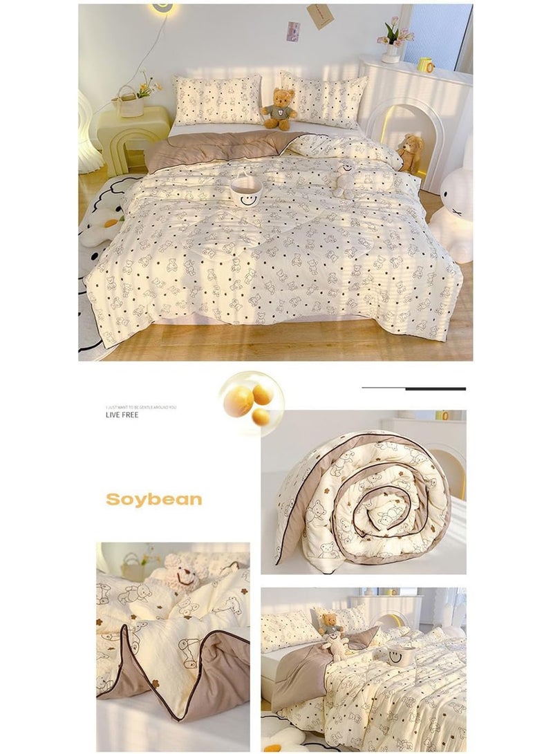 GT-Wheel Jersey Cotton Quilted Toddler Blanket Soft Lightweight Baby Quilt for Boys & Girls Breathable Machine Washable Cozy Crib Blanket - Image 2