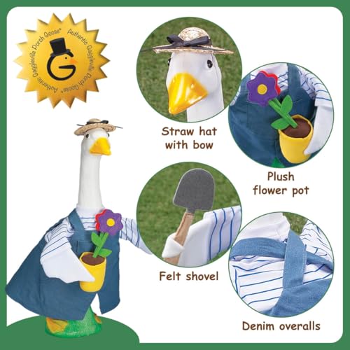 Fox Valley Traders Gaggleville Gardener Goose Outfit, Fits Large 23" H Statue - Image 4