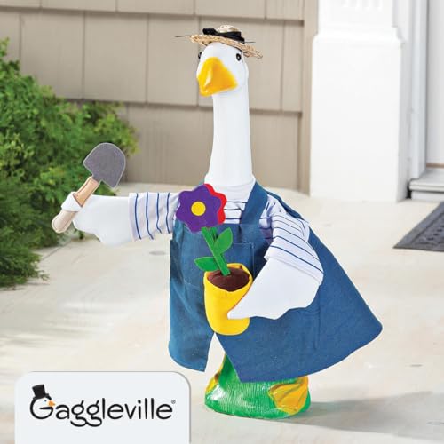 Fox Valley Traders Gaggleville Gardener Goose Outfit, Fits Large 23" H Statue - Image 2