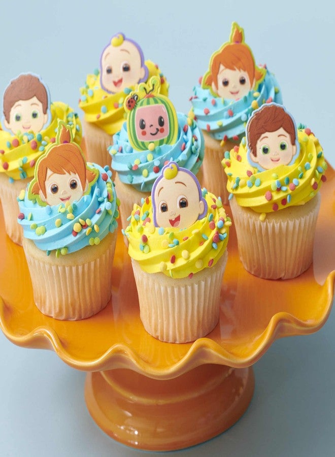 DecoPac CoComelon Playtime Rings | 24 Cupcake Toppers Featuring JJ, YoYo & TomTom | DecoPac CoComelon Cake Decorations, Food Safe & Ready To Use - 24 Pack - Image 4