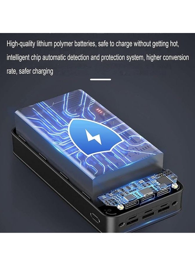 general Power Bank 40000mAh USB Portable Charger Support Fast Charging LED Display 4 Outputs 3 Input Cables External battery pack for all phones, tablets, cameras - Image 4