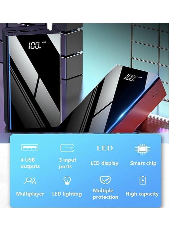 general Power Bank 40000mAh USB Portable Charger Support Fast Charging LED Display 4 Outputs 3 Input Cables External battery pack for all phones, tablets, cameras - Image 2
