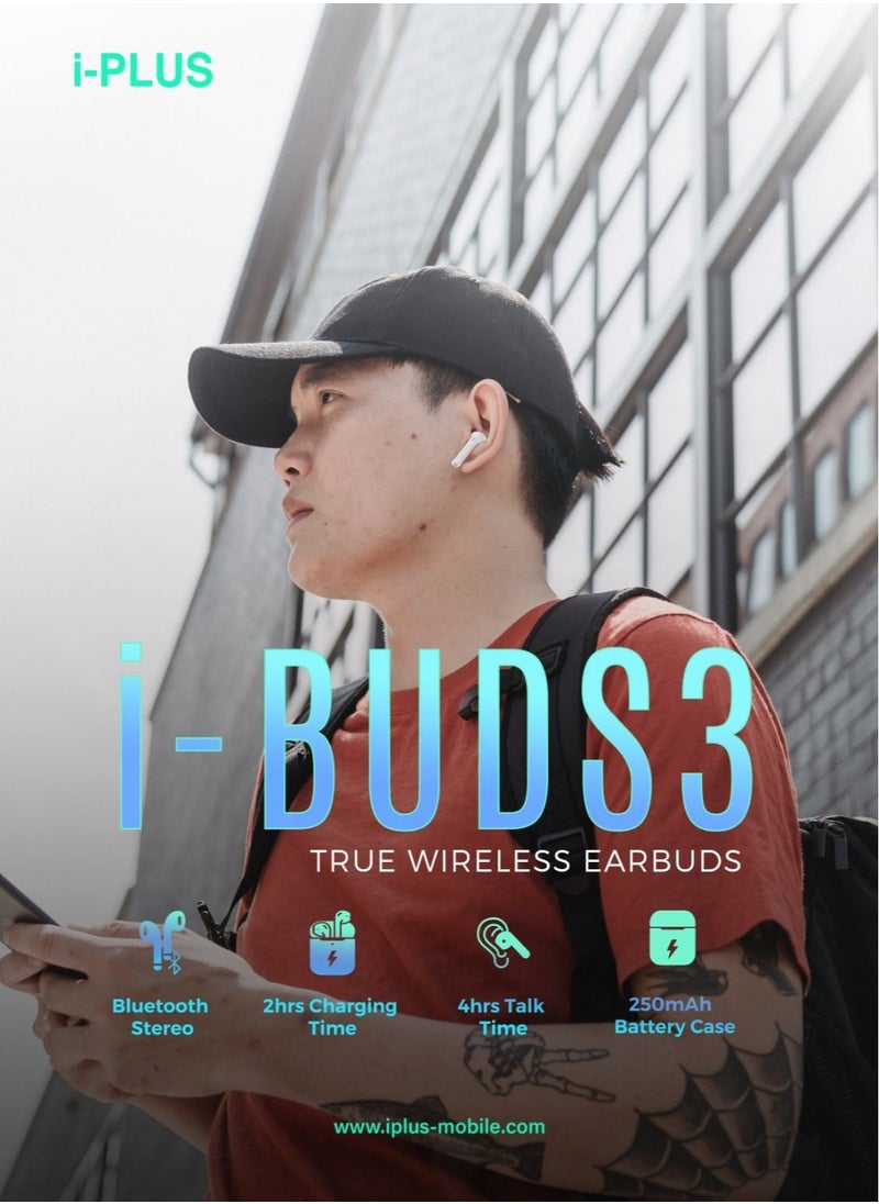 iplus i-PLUS | i-Buds 3 Bluetooth TWS In-Ear Earphones With Charging Case - Black  - Image 2