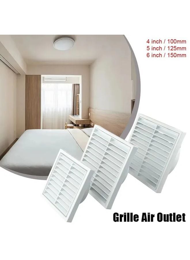 4 Inches 100mm Modern Plastic Wall Mounted Ceiling Air Vent Grille Durable Ventilation Cover - Image 3