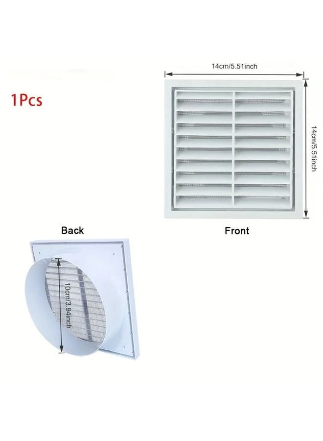 4 Inches 100mm Modern Plastic Wall Mounted Ceiling Air Vent Grille Durable Ventilation Cover - Image 1