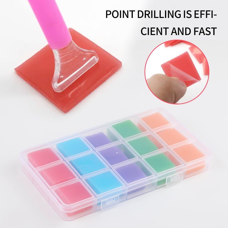 Motroce 105 PCS Diamond Painting Glue Clay, Colorful Diamond Painting Wax, Diamond Art Wax Glue Clay Set for DIY Diamond Art Accessories and Tools for Embroidery Accessories, 5 Colors - Image 4